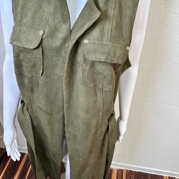 Chico's Olive faux suede Sleeveless Vest - Picture 6 of 14